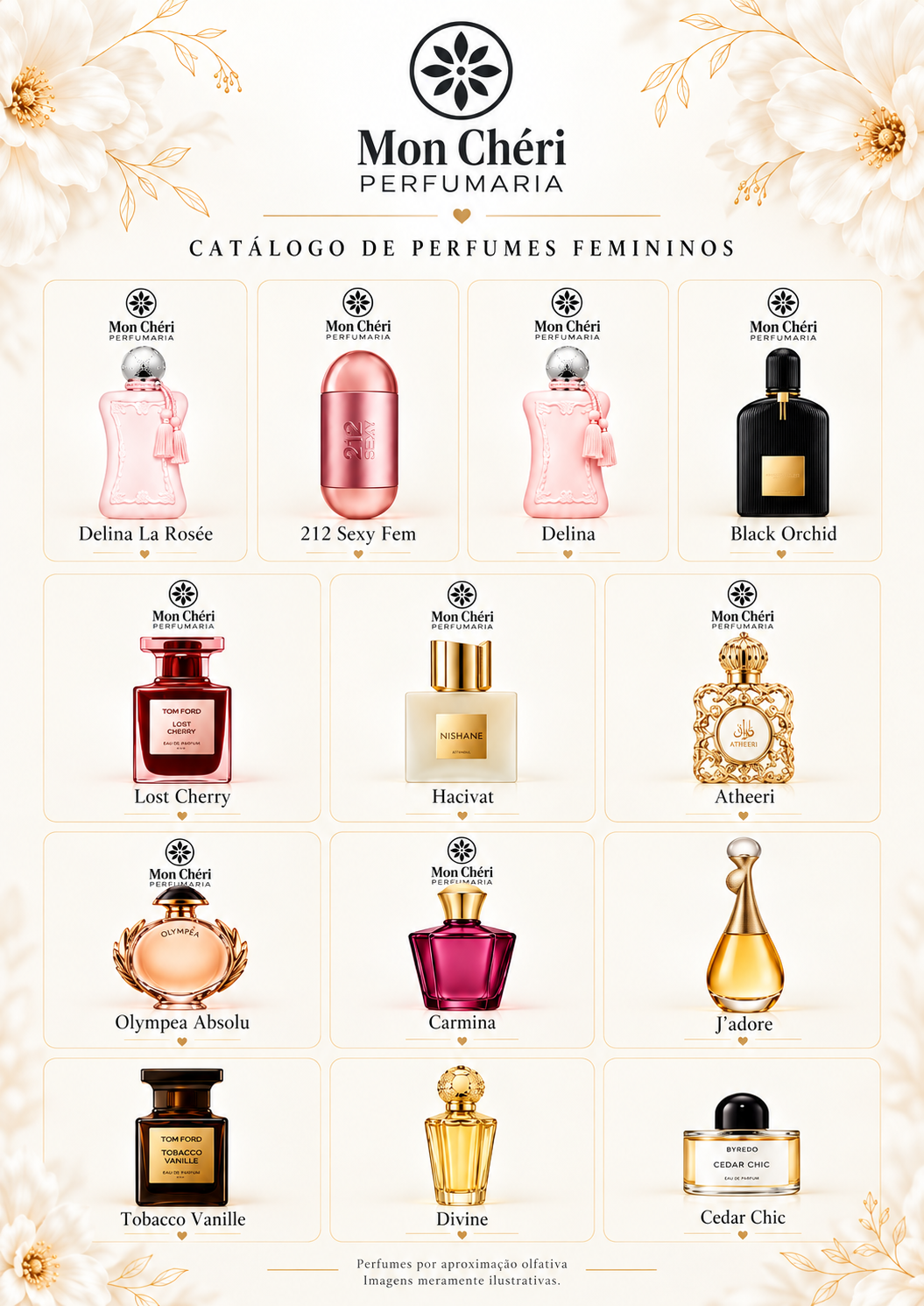 Prévia ilustrativa do catálogo feminino Mon Chéri